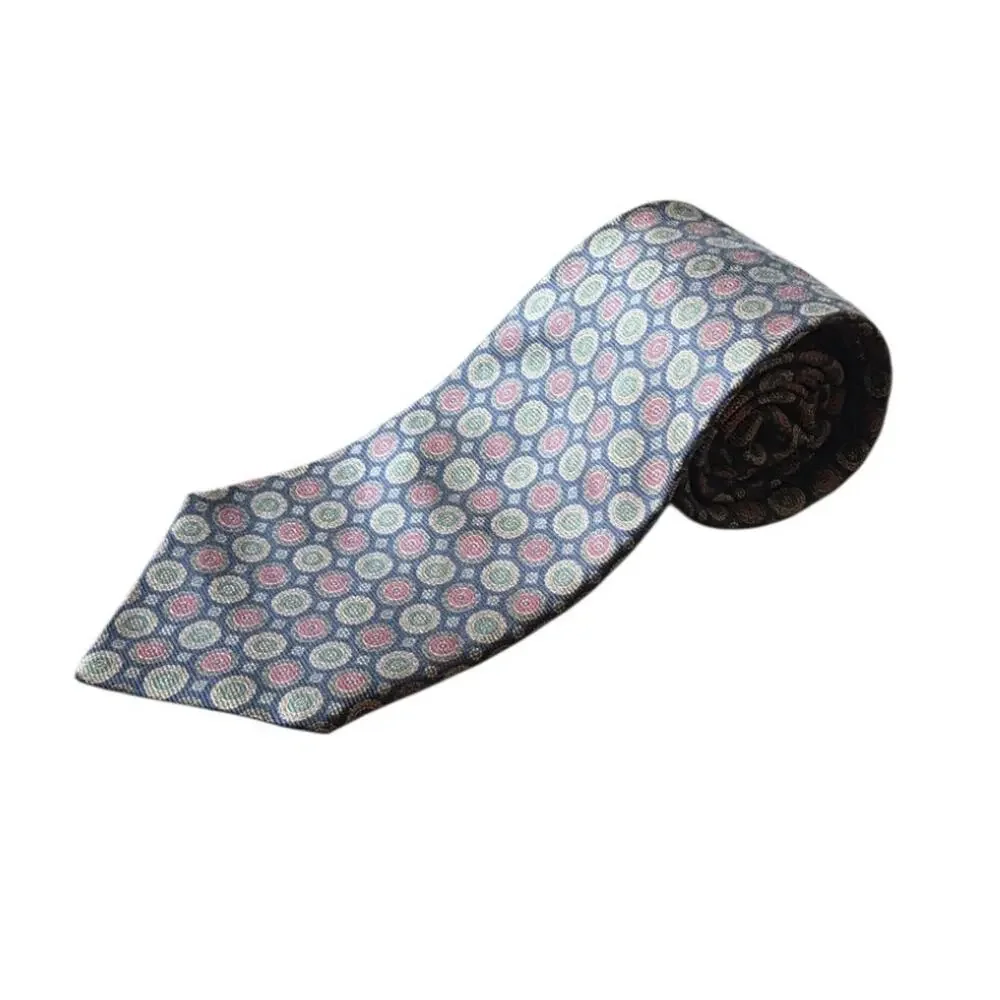 NWT Brooks Brothers Makers Pure Silk Necktie Printed In Italy Made USA Medallion